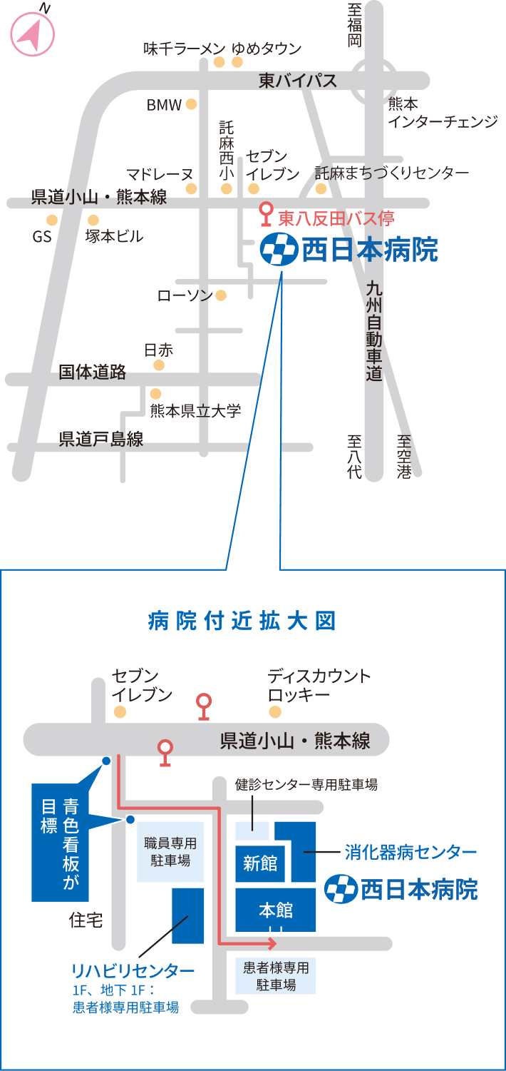 地図の拡大図の画像